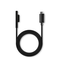 6ft USB-C Charging Cable Compatible for Microsoft Surface Pro 7/6/5/4/3 Surface Laptop1/2, Black Male Connect to, 45W 15V PD Charging Works with PD Power Supply-1.8 Meters (Cable Only)