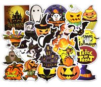 25PCS Halloween Sticker, Halloween Decorative Sticker, Laptop Sticker, Skateboard Guitar Motorcycle Portable Luggage Ipad Sticker (Not Repeat) Halloween Sticker Decal.