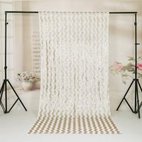TRLYC Champagne Chevron 8FT x 8FT Sequin Wedding Backdrop Curtain for Wedding Party Banquet