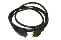 Interpower 86226060 North American NEMA 6-15 Cord Set, NEMA 6-15 Plug Type, IEC 60320 C19 Connector Type, Black Plug Color, Black Cable Color, 15A Amperage, 250VAC Voltage, 2.5m Length