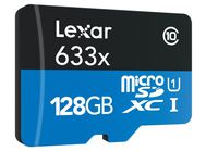 Lexar 128GB Class 10 633x microSDXC UHS-1 U1 (up to 95MB/s) Memory Card