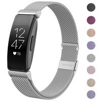 HAPAW Bands Compatible with Fitbit Inspire HR, Inspire Metal Band Accessories Stainless Steel Mesh Bracelet Women Men Wristbands Strap for Inspire & Inspire HR Fitness Tracker