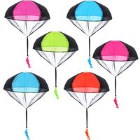 Blulu 6 Pieces Parachute Toys Tangle Free Throwing Hand Throw Soldiers Toss It Up and Watching Landing Outdoor Toys