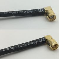 6 feet RG402 RP-SMA MALE ANGLE to SMA MALE ANGLE Pigtail Jumper RF coaxial cable 50ohm High Quality Quick USA Shipping