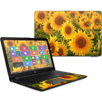 MightySkins Skin Compatible with HP 15t Laptop 15.6" (2017) - Sun Flowers | Protective, Durable, and Unique Vinyl Decal wrap Cover | Easy to Apply, Remove, and Change Styles | Made in The USA