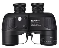 Waterproof Military 7x50 Marine Binoculars,Hooway Binoculars with w/Internal Rangefinder & Compass for Navigation,Boating(Black)