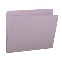 Smead File Folder, Reinforced Straight-Cut Tab, Letter Size, Lavender, 100 per Box (12410)