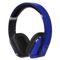 Bluetooth Headphones - August EP650 - Wireless Over Ear Headphones with Multipoint / NFC / 3.5mm Audio In / Headset Microphone - Blue
