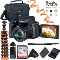 Canon PowerShot SX70 HS 65x Optical Zoom Digital Camera + 16 GB Sunshine Bundle