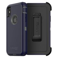 OtterBox DEFENDER SERIES SCREENLESS EDITION Case for iPhone Xs & iPhone X - Retail Packaging - STORMY PEAKS (AGAVE GREEN/MARITIME BLUE)