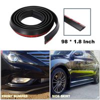 ALAVENTE Universal Front Lip, Car Rubber Front Bumper Lip Side Skirt Protector Front Lip Spoiler Body Trim 8.2ft X 1.8"