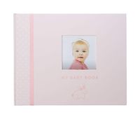Pearhead Bunny Baby Memory Book with Clean-Touch Baby Safe Ink Pad, Perfect Baby Shower Gift, Pink