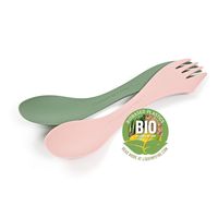 Light My Fire BPA-Free Medium Spork BIO 2-Pack, SandyGreen/Dust