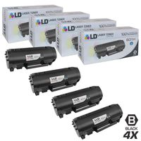 LD Compatible Toner Cartridge Replacement for Lexmark 601H 60F1H00 High Yield (Black, 4-Pack)