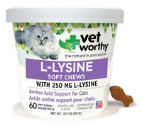 Vet Worthy Lysine Soft Chews for Cats (60 Count)