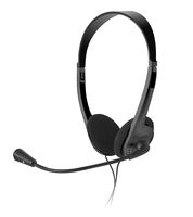 Xtech Americas Wired Headset with Microphone, 3. 5mm Plug, Adjustable Microphone boom, On-Ear design, Lightweight