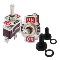 2pcs Momentary Switch Toggle Rocker Heavy Duty with Boot for 20A 125V SPDT 3 Position (ON)-Off-(ON) Spring Loaded Toggle Switch +2pcs Waterproof Cover 2 Years Warranty TEN-123