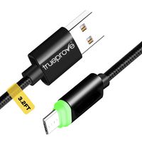 Nook and Nook Color Compatible 3.2FT LED Charging Sync Data Cable & Pouch (Bundle) Lit Tip Shows Red for Charging & Green for Charged (Cable Will Not Display Charging on Your Tablet Screen)