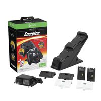 PDP PL-0018 Energizer Xbox One Controller Charger with Rechargeable Battery Pack for Two Wireless Controllers Charging Station Black (Package May Vary)