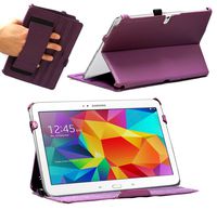 Navitech Purple Leather Hard Case Cover with Sleep/Wake Function Compatible with The Samsung Galaxy Tab 4 10.1