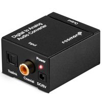 Fosmon HD8023 Digital Optical Toslink (SPDIF) Coax to Analog (L/R) RCA Audio Converter & 3.5mm Stereo Audio Jack