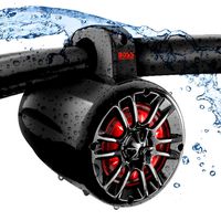 BOSS Audio Systems MRWT40RGB Marine Waketower Speaker System - 400 Watts of Power Per Pair, 200 Watts Each, 4 Inch, Full Range, 2 Way, RGB Led Illumination, Marine Grade, Weatherproof, Sold in Pairs