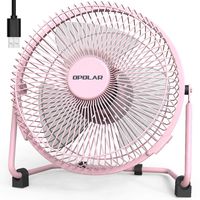 OPOLAR 9 Inch USB Desk Fan, USB Powered ONLY, Enhanced Airflow, Lower Noise, Two Speeds, Perfect Personal Cooling Fan for Home Office Desk-Pink