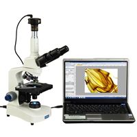 OMAX 40X-2000X Trinocular Compound Siedentopf LED Microscope with 10MP Digital Camera