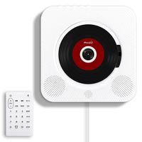 [Upgrade] M WAY Portable CD Player,Bluetooth CD Player Wall Mountable, Remote Control, FM Radio HiFi Speaker with LED Display, Supports USB, Earphones and Phone Charging