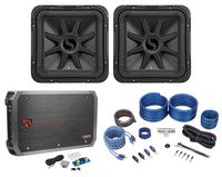 (2) Kicker 45L7R124 12" 2400w L7R Subwoofers Solo-Baric+Mono Amplifier+Amp Kit