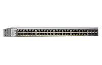 NETGEAR 52-Port Gigabit Stackable Smart Managed Pro PoE Switch (GS752TPSB) - with 48 x PoE/PoE+ @ 384W, 6 x 1G/2.5G SFP, Desktop/Rackmount, and ProSAFE Lifetime Protection