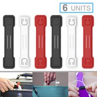 Cloop Magnetic Cable Keeper, 6 Small (Assorted Colors). Ideal Cord Organizer Cable Management for Earbuds Headphones USB Cables Electronics