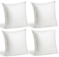 Foamily Set of 4-24 x 24 Premium Hypoallergenic Stuffer Pillow Inserts Sham Square Form Polyester, 24" L X 24" W, Standard/White