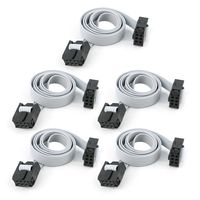 Uxcell a15020900ux0252 40cm Long IDC 6Pin Hard Drive Extension Wire Flat Ribbon Cable (Pack of 5)