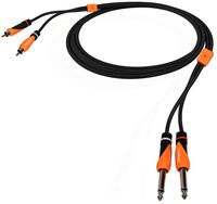 Bespeco Silos Series 6-Feet Interlink Cable with Dual 1/4-Inch Mono Jacks to Dual RCA Connectors