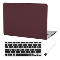 MacBook Air 13 inch Case A1369 A1466 Laptop Hard Case Matte Rubberized Hard Shell Case Cover Old Version Big Models A1369 A1466 Case Silicon Keyboard Cover and Dust Brush (Marsala Red)