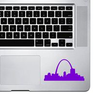 StickAny Palm Series St. Louis Skyline Arch Sticker for MacBook Pro, Chromebook, and Laptops (Purple)