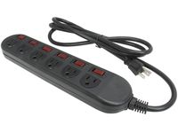 Rosewill 6 Outlet Power Strip with Individual Switches and 6-Feet Cord (RPS-210BL)