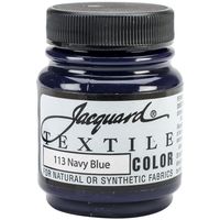 Jacquard Products TEXTILE-1113 Textile Color Fabric Paint, 2.25-Ounce, Navy Blue