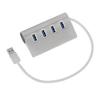 LiNKFOR 4Port USB 3.0 Aluminum Portable Data Hub Adater for MacBook, Mac Pro/Mini,iMac,XPS,Surface Pro,Laptop,Notebook PC,USB Flash Drives, Mobile HDD,and More