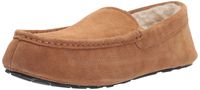 Amazon Essentials Men's Leather Moccasin Slipper, Chestnut, 13 M US