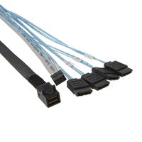 CableCreation Internal HD Mini SAS (SFF-8643 Host) to 4X SATA (Target) Cable, with Dupont 2.5 24Pin Power Cable, 0.5M ...