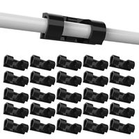 NICEKEY 20PCS Cable Clips Self-Adhesive Wire Holder Organize Management Cords for Car,Office and Home（Black）