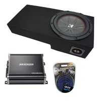 Compatible with 2001-2005 Ford Explorer Sport Trac SUV Kicker CompR CWR10 Single 10" Sub Box Enclosure & CXA600.1 (Renewed)