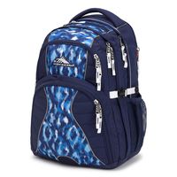 High Sierra Swerve Laptop Backpack, 17-inch Laptop Backpack for High School or College, Ideal Gaming Laptop Backpack (True Navy/Island Ikat/White)