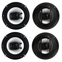 4) New Boss Riot R63 6.5" 600W 3 Way Car Audio Coaxial Speakers Stereo 4 Ohm