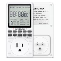 Timer Outlet, Nearpow Multifunctional 7-Day Cycle Programmable Plug-in Digital Timer Switch for Appliances, Extra large LCD Display, 19 Programmable Settings, Seconds-Interval, 15A/1800W