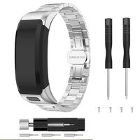 Junboer Compatible Garmin Vivosmart HR Strap, Stainless Steel Replacement Wristband Watch Band Strap Designed for Garmin Vivosmart HR Smart Watch(NO for Vivosmart HR+)