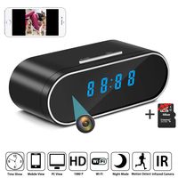 ZFLTEI LX004 WiFi 1080P Camera Clock, Nanny Camera Motion Detection Night Vision Home Office Security Surveillance + Bundle Gift 16GB SD Micro Card