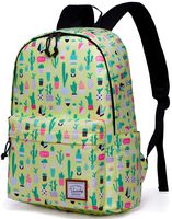 School Backpack for Girls,VASCHY Water Resistant Durable Casual Schoolbag Bookbag for Middle School Students in Yellow Cactus